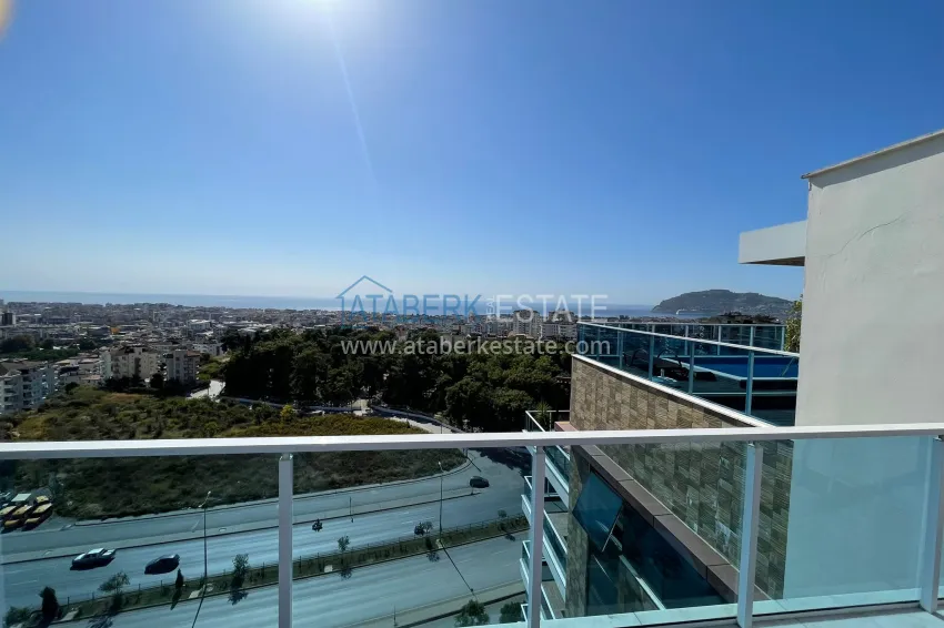 Purchase Luxury duplex with furniture, swimming pool and panoramic views in Cikcilli, Alanya 16