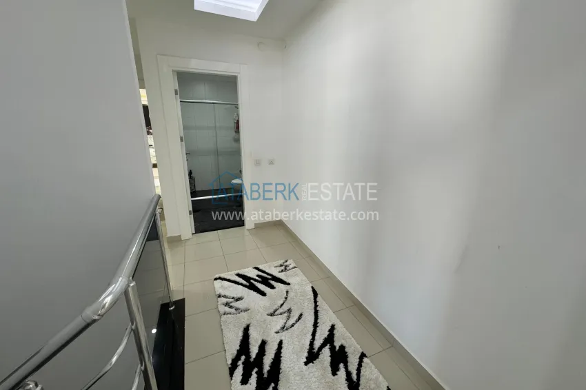 Purchase 4+1 penthouse duplex with furniture and a glazed balcony, Oba district — Alanya 16 