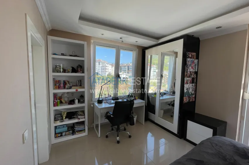 Purchase Luxury duplex with furniture, swimming pool and panoramic views in Cikcilli, Alanya 19