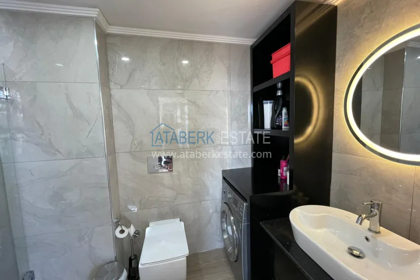 Purchase Luxury duplex with furniture, swimming pool and panoramic views in Cikcilli, Alanya 32