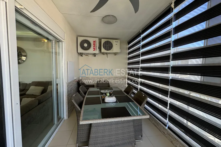 Purchase 4+1 penthouse duplex with furniture and a glazed balcony, Oba district — Alanya 41 