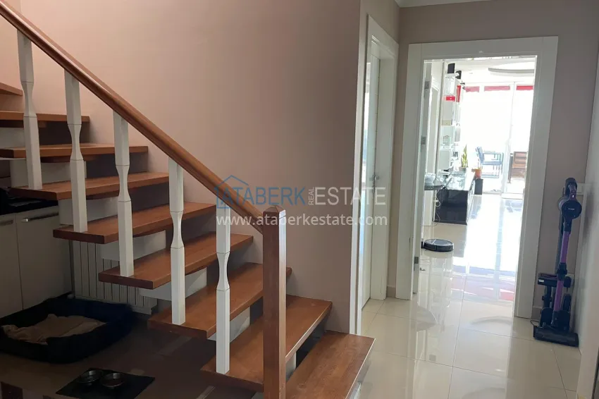 Purchase Luxury duplex with furniture, swimming pool and panoramic views in Cikcilli, Alanya 39