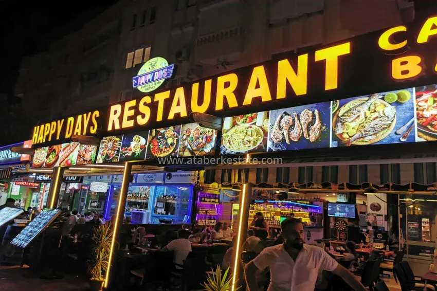 Ready-made Business with Guaranteed Income. Cafe in Alanya City Center, Damlataş District 3 