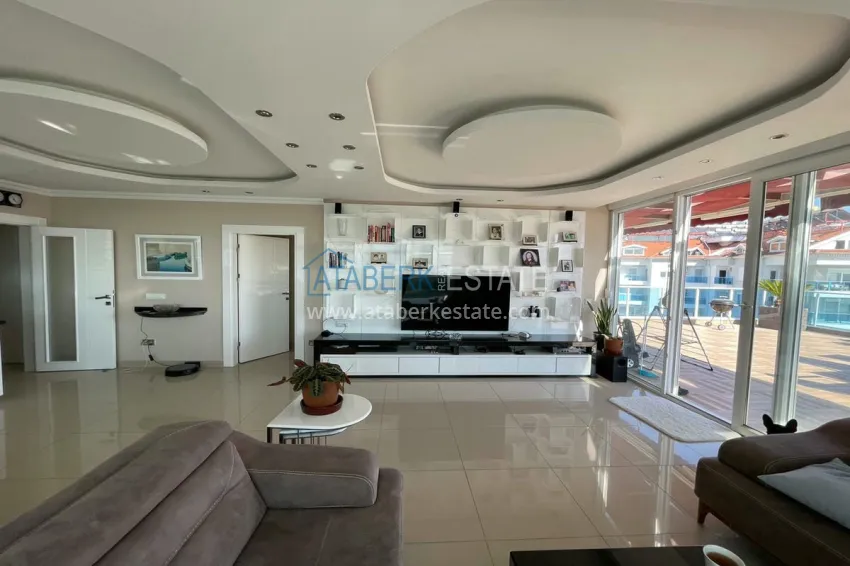 Purchase Luxury duplex with furniture, swimming pool and panoramic views in Cikcilli, Alanya 3