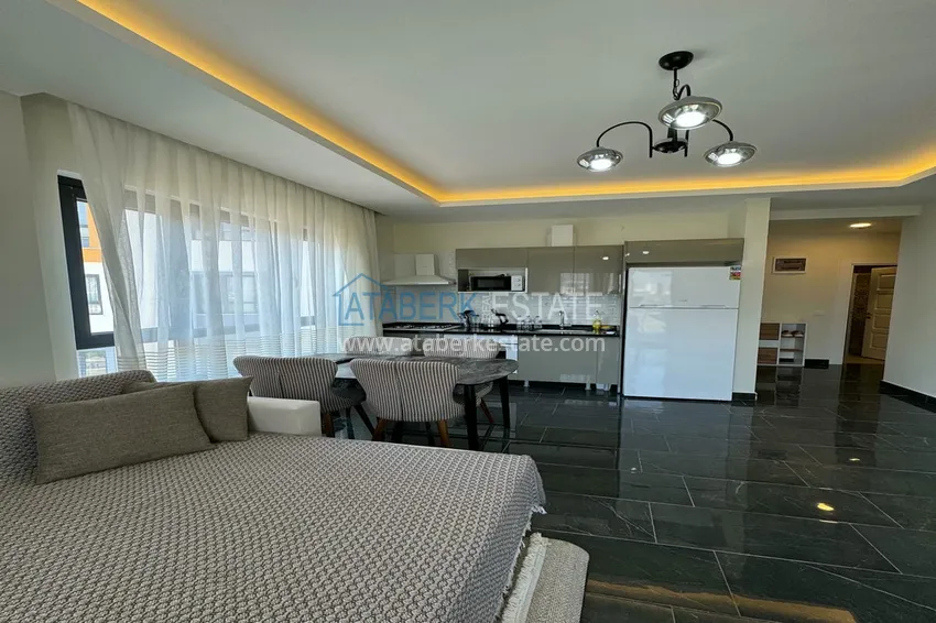 Purchase  1+1 apartment with new furniture mountain views in a modern complex - Mahmutlar district, Alanya 4 