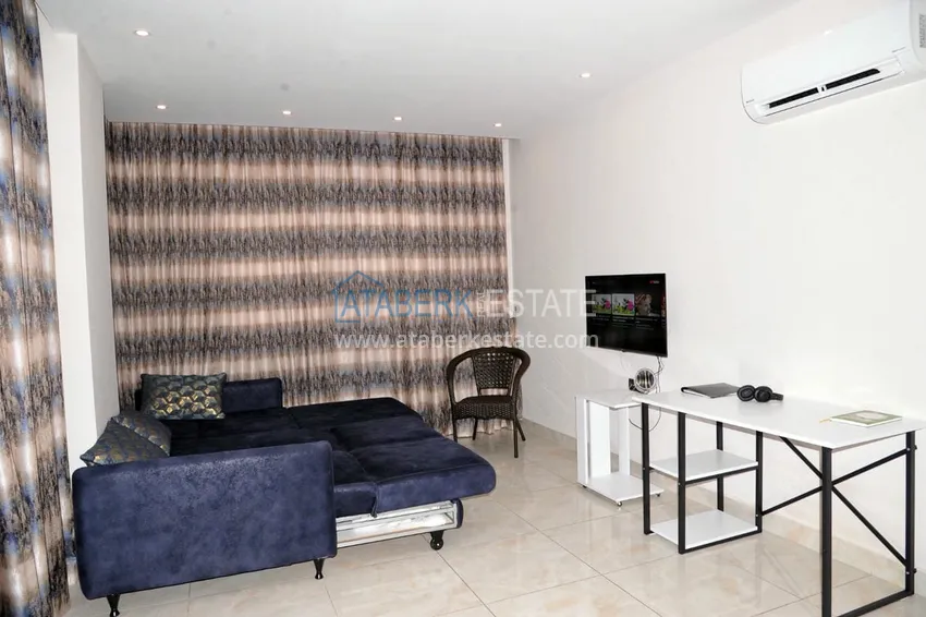 Purchase One bedroom apartment for rent with mountain views in the center of Alanya A-43 4 