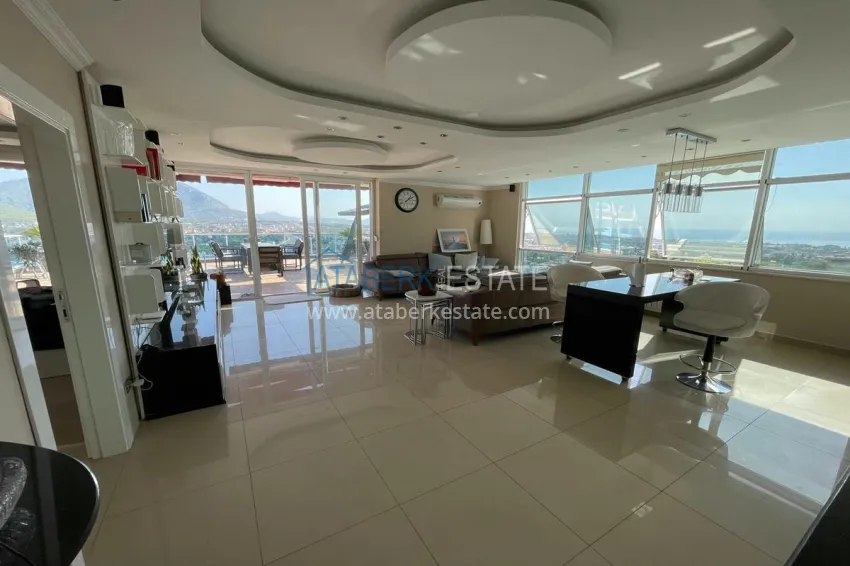 Purchase Luxury duplex with furniture, swimming pool and panoramic views in Cikcilli, Alanya 4