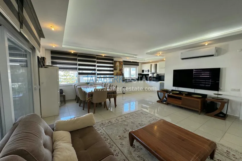 Purchase 4+1 penthouse duplex with furniture and a glazed balcony, Oba district — Alanya 6 
