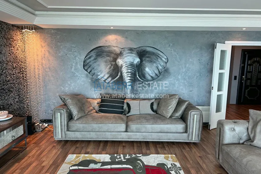 Purchase Furnished 3+1 apartment with open sea views, suitable for residence permit and citizenship - Tosmur, Alanya 10 