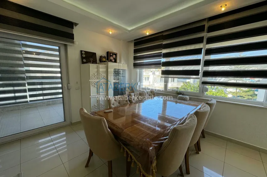 Purchase 4+1 penthouse duplex with furniture and a glazed balcony, Oba district — Alanya 9 