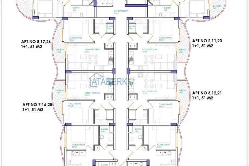Buy cheap Investment property under construction - Alanya, Oba district 10 