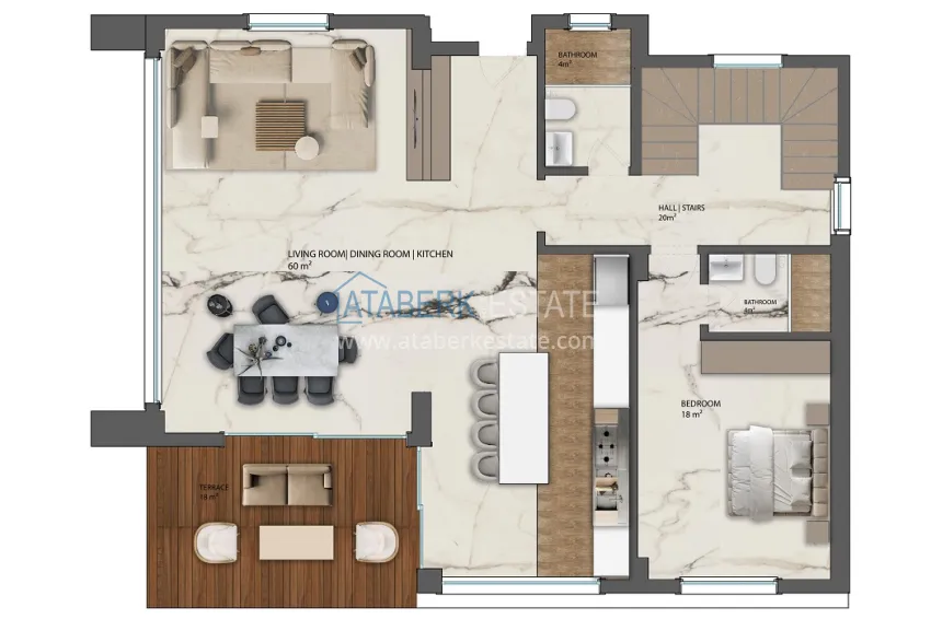 Buy cheap Exclusive project of a private villa in high-tech style in the Kargicak area 1