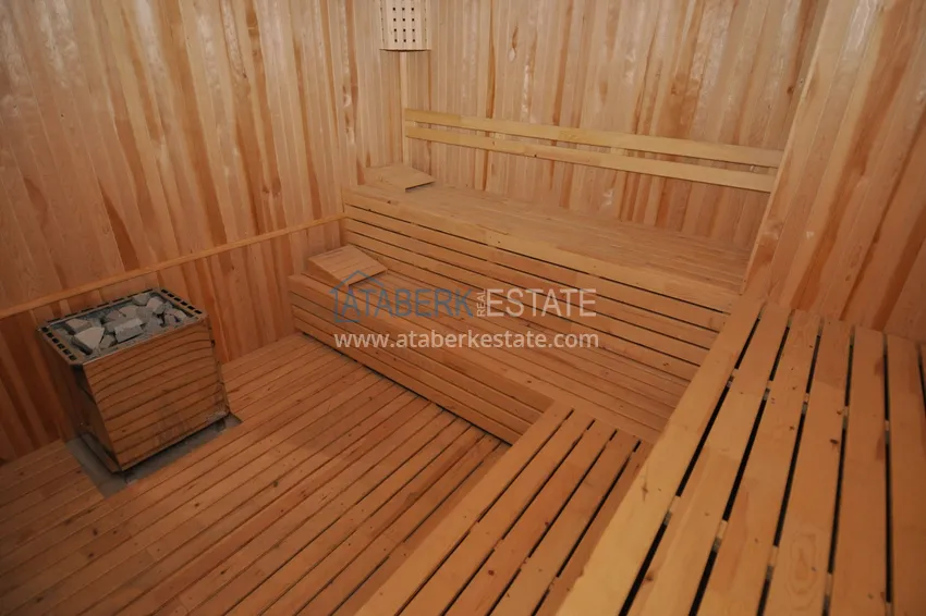 Duplex apartment with furniture, separate kitchen and mountain view — Kestel district, Alanya 9 