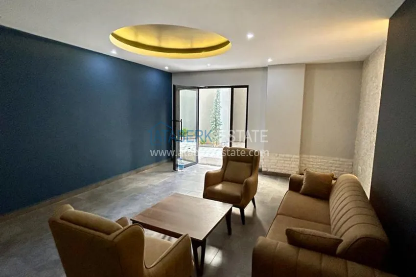 2+1 apartment with furniture and sea view in a young complex, Mahmutlar district — Alanya 16 