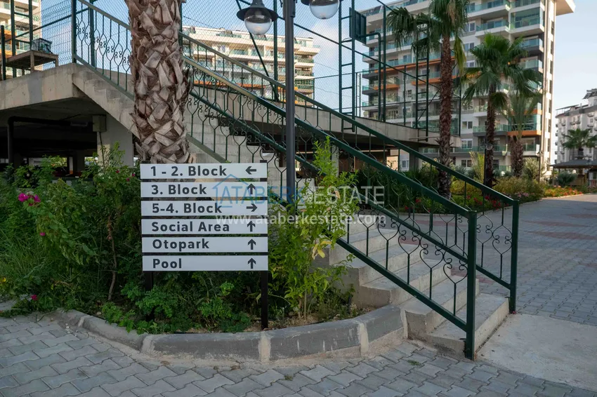 Furnished one-bedroom apartment in a residence with hotel infrastructure — Alanya, Avsallar district 17 