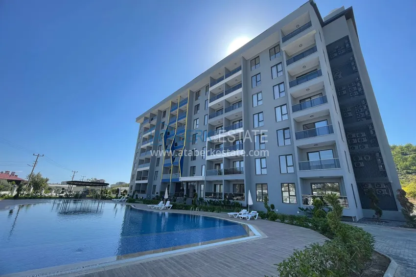 Duplex with new furniture and mountain views in a modern complex - Gazipasa City 1 