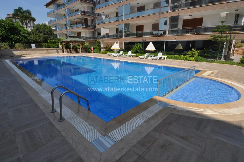 Duplex apartment with furniture, separate kitchen and mountain view — Kestel district, Alanya 2 
