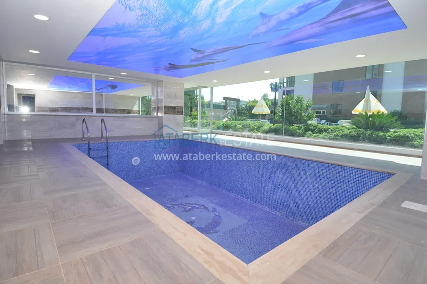 Duplex apartment with furniture, separate kitchen and mountain view — Kestel district, Alanya 5 