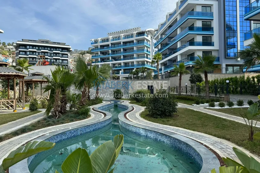 Duplex penthouse with sea and mountain views in a new complex — Alanya, Kargicak district 5 