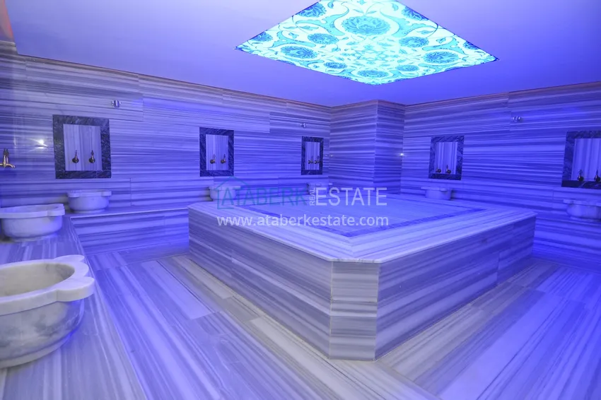 Duplex apartment with furniture, separate kitchen and mountain view — Kestel district, Alanya 6 