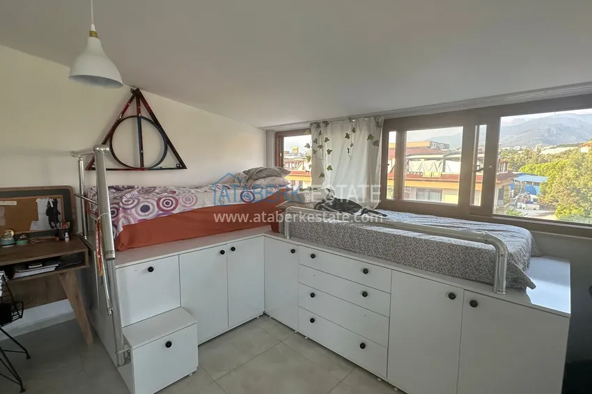 Purchase Duplex apartment with furniture, separate kitchen and mountain view — Kestel district, Alanya 9 