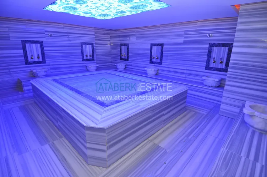 Duplex apartment with furniture, separate kitchen and mountain view — Kestel district, Alanya 7 