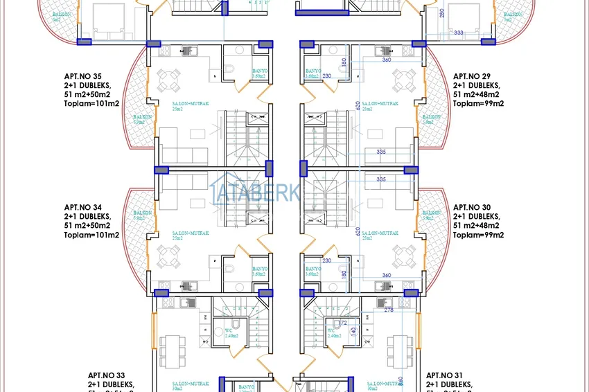 Buy cheap Investment property under construction from an investor — Alanya, Oba district  1 