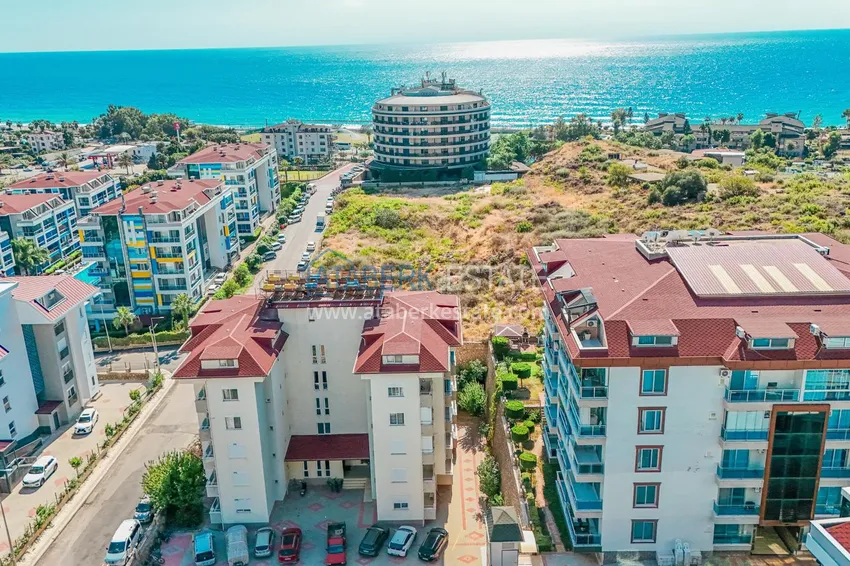 1+1 apartment with furniture and open sea views, Kestel district - Alanya 1 