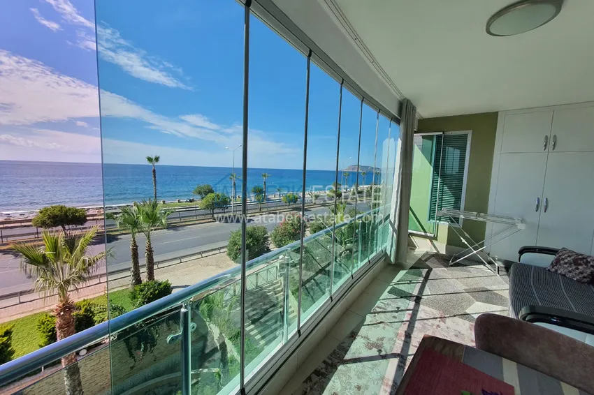 Purchase  One bedroom apartment with a glazed balcony and sea view, first coastline - Kestel district, Alanya 10 