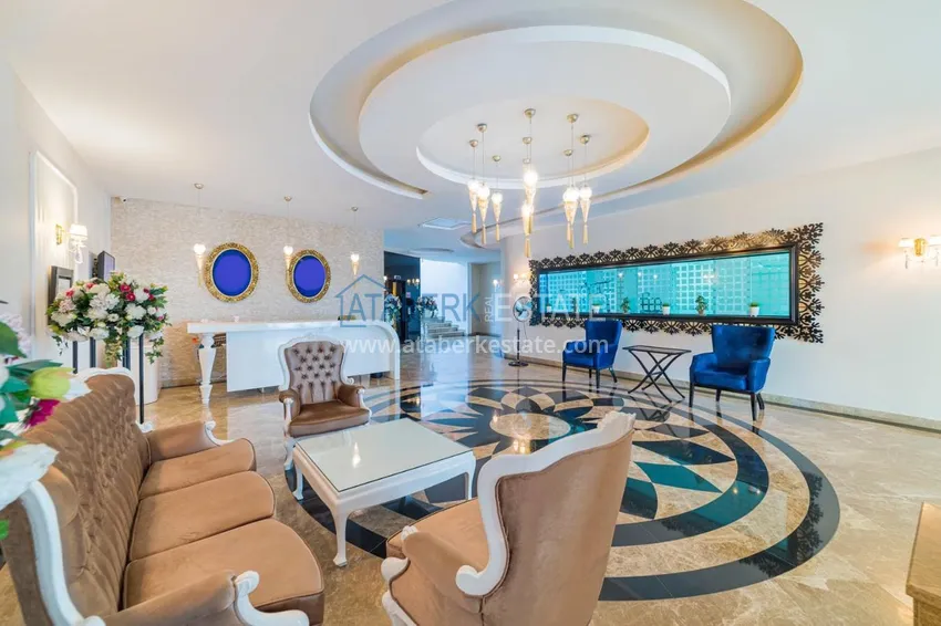 Furnished apartment in the Oba area in a complex on the seafront 10 