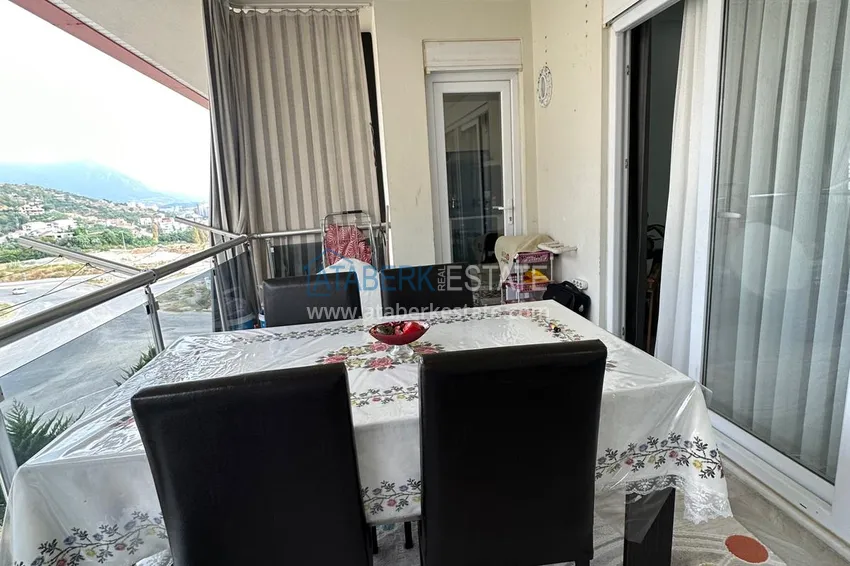 Purchase  Apartment in the center of Alanya with separate kitchen furniture and mountain views  10 