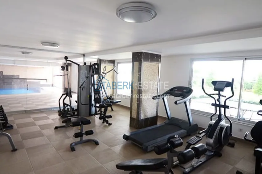 One bedroom apartment with a glazed balcony and sea view, first coastline - Kestel district, Alanya 14 