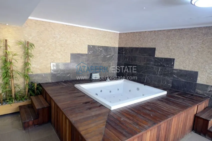 One bedroom apartment with a glazed balcony and sea view, first coastline - Kestel district, Alanya 15 