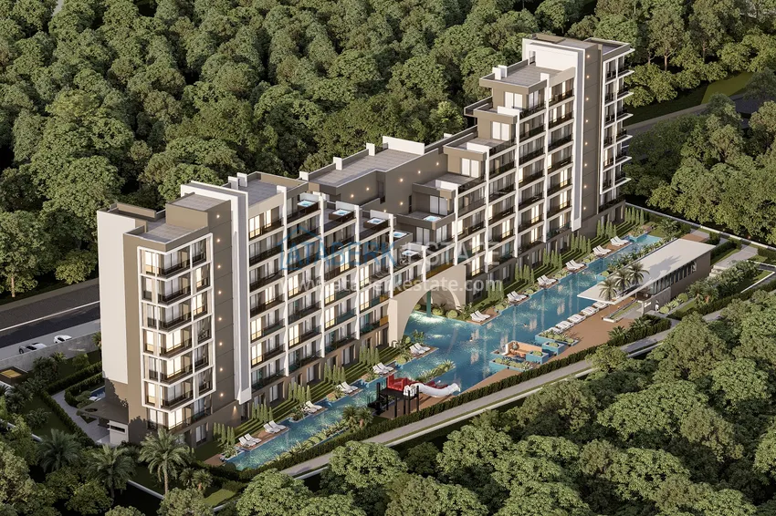 New residential complex project under construction in Antalya, Altintash district  1 