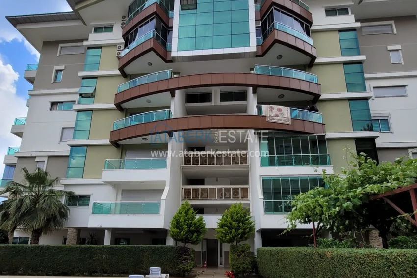 One bedroom apartment with a glazed balcony and sea view, first coastline - Kestel district, Alanya 3 