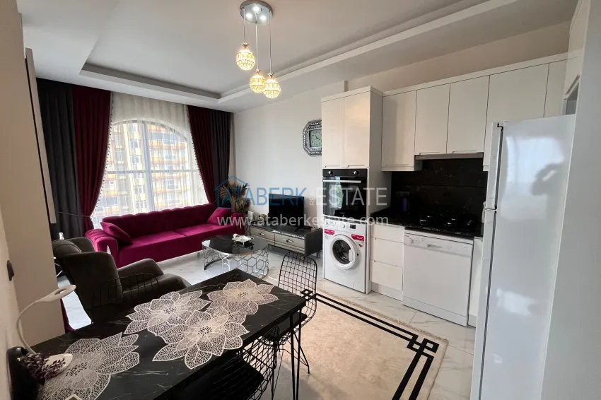 Purchase Furnished 1+1 apartment with sea view, Kargicak district — Alanya 1 