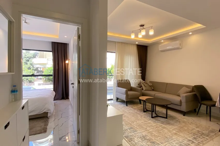Purchase Furnished one-bedroom apartment in a new complex, Alanya city center 1 