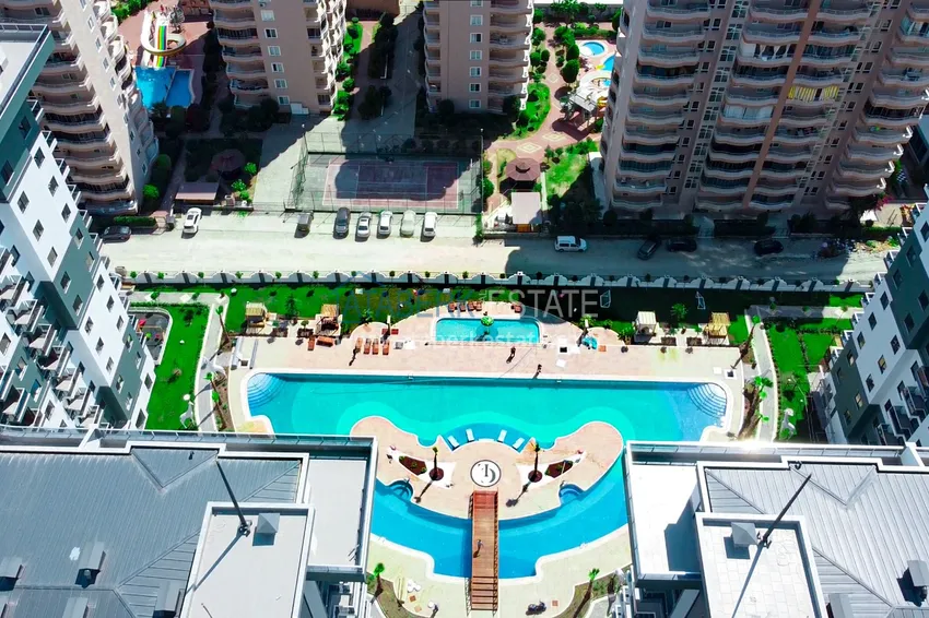 Apartment 1+1 with furniture and mountain views in a complex with hotel infrastructure, Mahmutlar district — Alanya  4 
