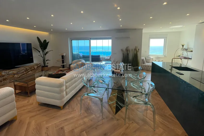 Purchase Elite 3+1 panoramic linear apartment with furniture in Tosmur, Alanya 2 