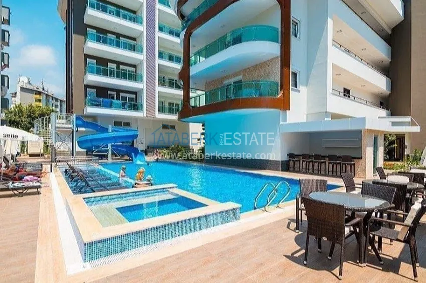 1+1 furnished apartment with mountain views, Alanya center Cleopatra beach area 3 