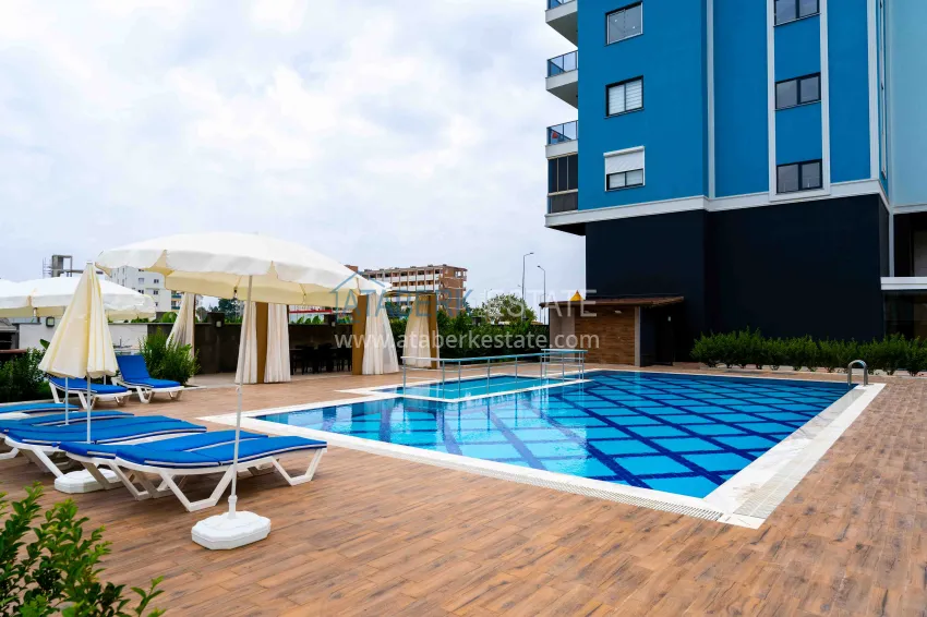 Furnished 1+1 apartment with sea view, Kargicak district — Alanya 2 