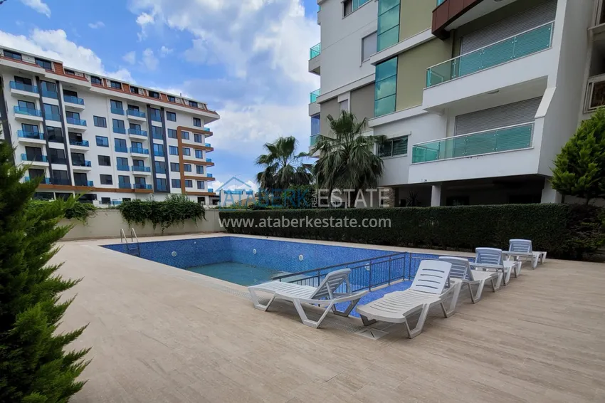 One bedroom apartment with a glazed balcony and sea view, first coastline - Kestel district, Alanya 2 