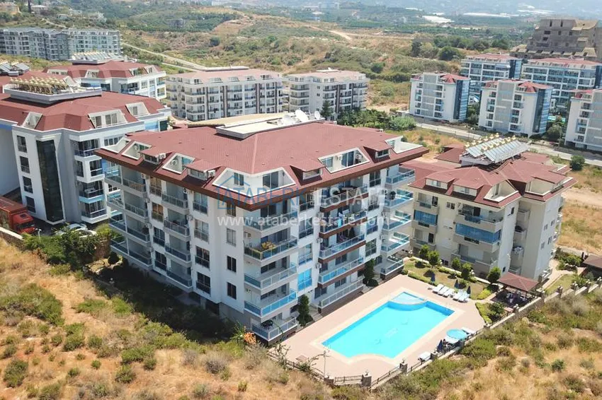 1+1 apartment with furniture and open sea views, Kestel district - Alanya 5 