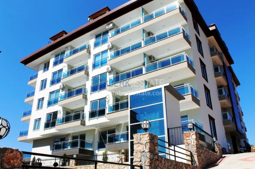 1+1 apartment with furniture and open sea views, Kestel district - Alanya 6 