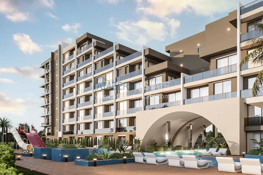New residential complex project under construction in Antalya, Altintash district  3 