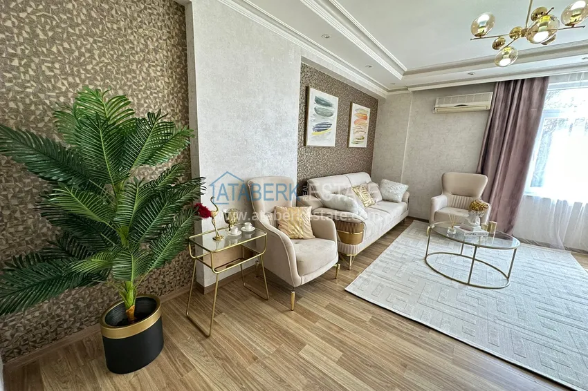 Purchase  Turnkey one-bedroom apartment in a cozy complex in Alanya Tosmur district 3 