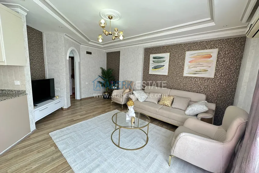 Purchase  Turnkey one-bedroom apartment in a cozy complex in Alanya Tosmur district 4 