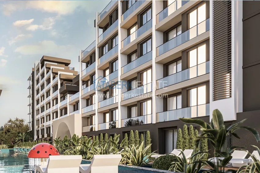 New residential complex project under construction in Antalya, Altintash district  4 