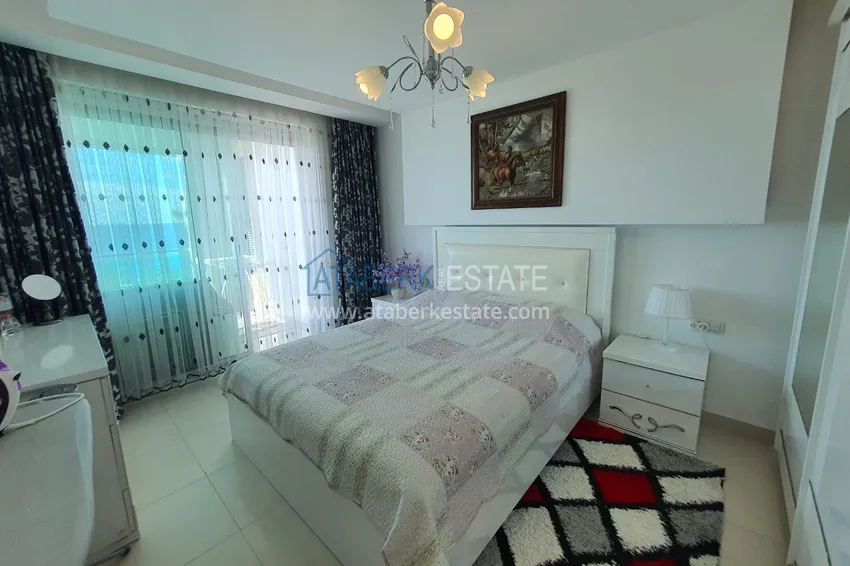Purchase  One bedroom apartment with a glazed balcony and sea view, first coastline - Kestel district, Alanya 4 