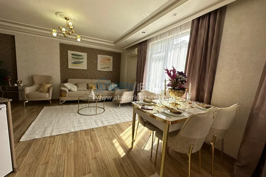 Purchase  Turnkey one-bedroom apartment in a cozy complex in Alanya Tosmur district 5 